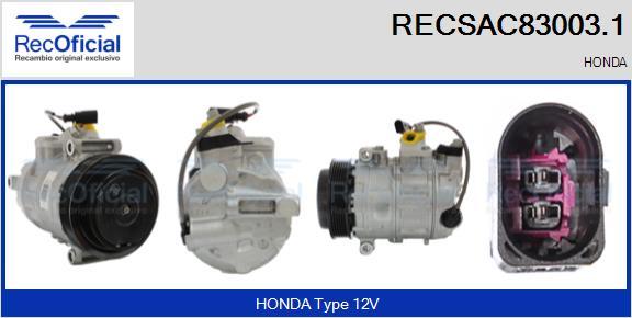 RECOFICIAL RECSAC83003.1 - Compresseur, climatisation cwaw.fr