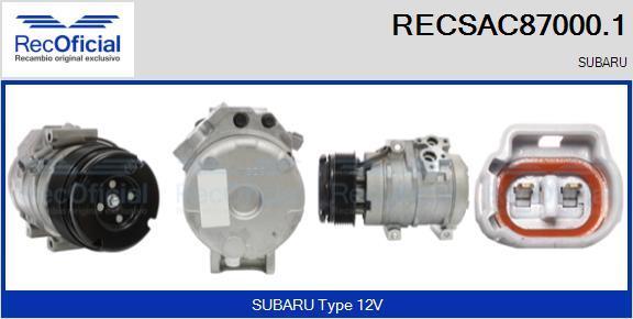 RECOFICIAL RECSAC87000.1 - Compresseur, climatisation cwaw.fr