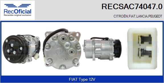 RECOFICIAL RECSAC74047.0 - Compresseur, climatisation cwaw.fr