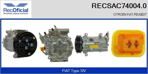 RECOFICIAL RECSAC74004.0 - Compresseur, climatisation cwaw.fr