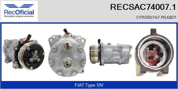 RECOFICIAL RECSAC74007.1 - Compresseur, climatisation cwaw.fr