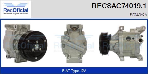 RECOFICIAL RECSAC74019.1 - Compresseur, climatisation cwaw.fr