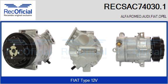 RECOFICIAL RECSAC74030.1 - Compresseur, climatisation cwaw.fr