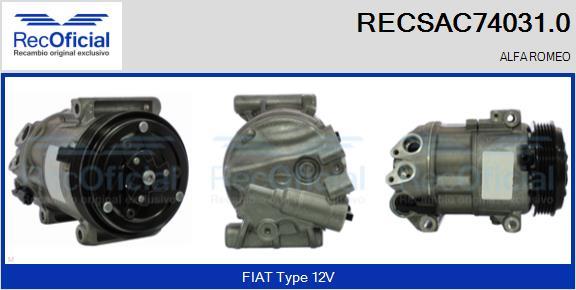 RECOFICIAL RECSAC74031.0 - Compresseur, climatisation cwaw.fr