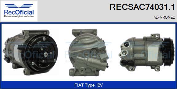 RECOFICIAL RECSAC74031.1 - Compresseur, climatisation cwaw.fr