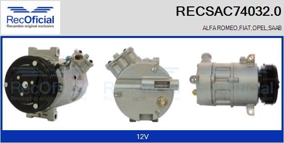 RECOFICIAL RECSAC74032.0 - Compresseur, climatisation cwaw.fr