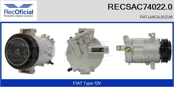 RECOFICIAL RECSAC74022.0 - Compresseur, climatisation cwaw.fr