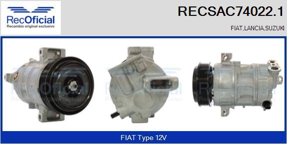 RECOFICIAL RECSAC74022.1 - Compresseur, climatisation cwaw.fr