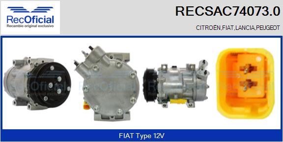 RECOFICIAL RECSAC74073.0 - Compresseur, climatisation cwaw.fr