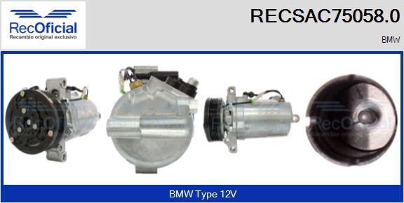 RECOFICIAL RECSAC75058.0 - Compresseur, climatisation cwaw.fr