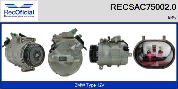 RECOFICIAL RECSAC75002.0 - Compresseur, climatisation cwaw.fr