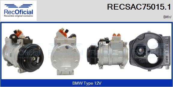 RECOFICIAL RECSAC75015.1 - Compresseur, climatisation cwaw.fr