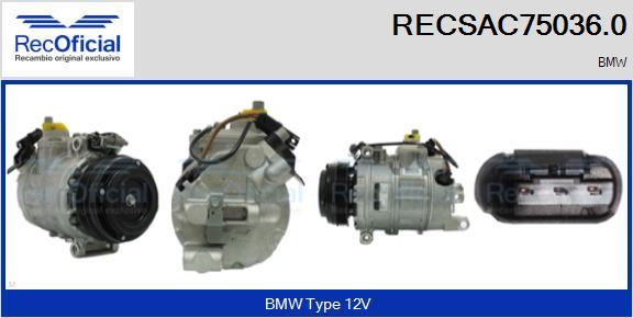 RECOFICIAL RECSAC75036.0 - Compresseur, climatisation cwaw.fr