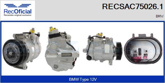 RECOFICIAL RECSAC75026.1 - Compresseur, climatisation cwaw.fr