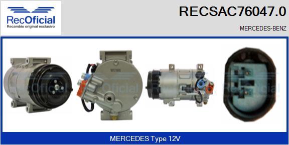 RECOFICIAL RECSAC76047.0 - Compresseur, climatisation cwaw.fr