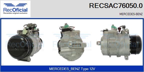 RECOFICIAL RECSAC76050.0 - Compresseur, climatisation cwaw.fr