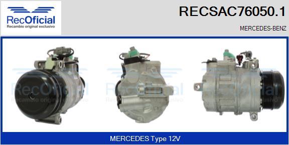 RECOFICIAL RECSAC76050.1 - Compresseur, climatisation cwaw.fr