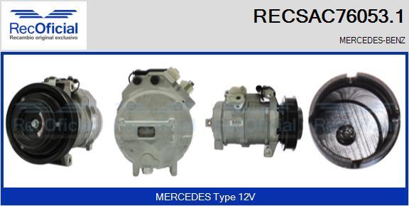 RECOFICIAL RECSAC76053.1 - Compresseur, climatisation cwaw.fr