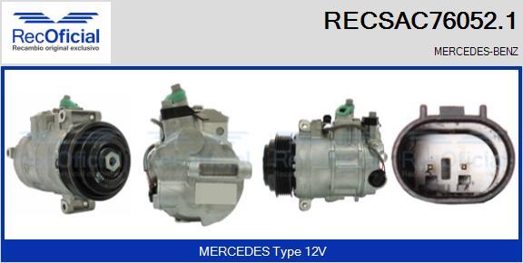 RECOFICIAL RECSAC76052.1 - Compresseur, climatisation cwaw.fr