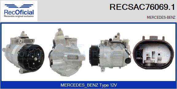 RECOFICIAL RECSAC76069.1 - Compresseur, climatisation cwaw.fr