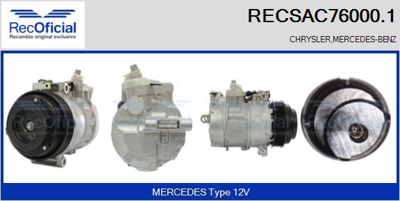 RECOFICIAL RECSAC76000.1 - Compresseur, climatisation cwaw.fr