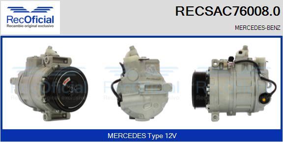 RECOFICIAL RECSAC76008.0 - Compresseur, climatisation cwaw.fr