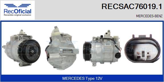 RECOFICIAL RECSAC76019.1 - Compresseur, climatisation cwaw.fr