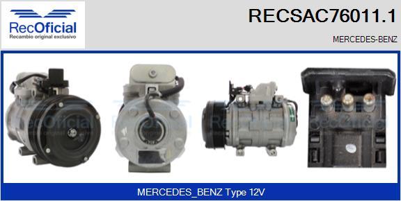 RECOFICIAL RECSAC76011.1 - Compresseur, climatisation cwaw.fr