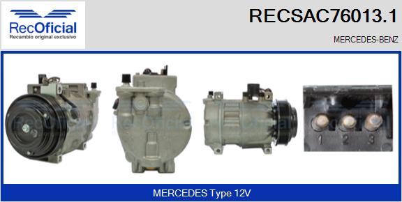 RECOFICIAL RECSAC76013.1 - Compresseur, climatisation cwaw.fr