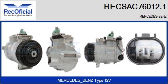 RECOFICIAL RECSAC76012.1 - Compresseur, climatisation cwaw.fr