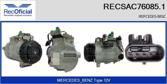 RECOFICIAL RECSAC76085.1 - Compresseur, climatisation cwaw.fr