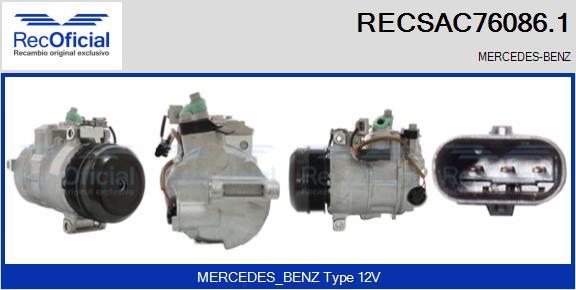 RECOFICIAL RECSAC76086.1 - Compresseur, climatisation cwaw.fr