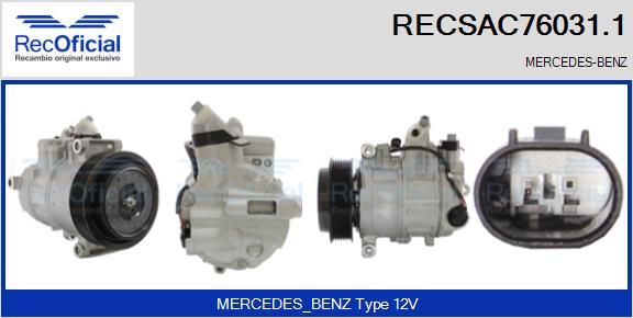 RECOFICIAL RECSAC76031.1 - Compresseur, climatisation cwaw.fr