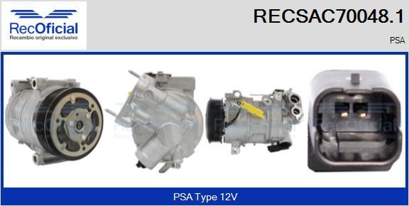 RECOFICIAL RECSAC70048.1 - Compresseur, climatisation cwaw.fr