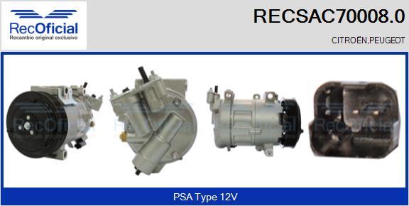 RECOFICIAL RECSAC70008.0 - Compresseur, climatisation cwaw.fr