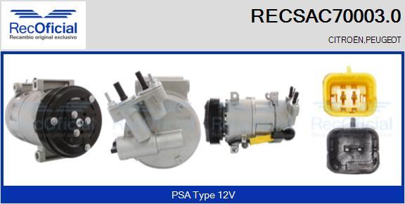 RECOFICIAL RECSAC70003.0 - Compresseur, climatisation cwaw.fr