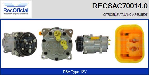 RECOFICIAL RECSAC70014.0 - Compresseur, climatisation cwaw.fr