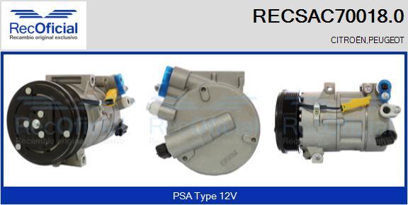 RECOFICIAL RECSAC70018.0 - Compresseur, climatisation cwaw.fr