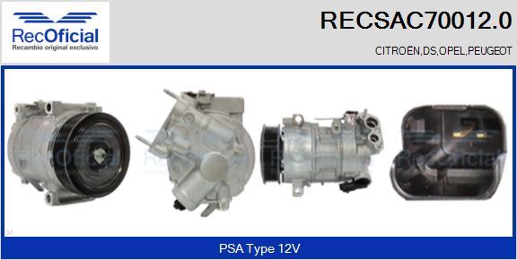 RECOFICIAL RECSAC70012.0 - Compresseur, climatisation cwaw.fr