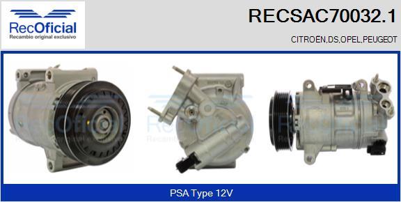 RECOFICIAL RECSAC70032.1 - Compresseur, climatisation cwaw.fr