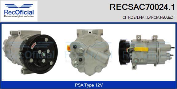 RECOFICIAL RECSAC70024.1 - Compresseur, climatisation cwaw.fr