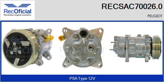 RECOFICIAL RECSAC70026.0 - Compresseur, climatisation cwaw.fr