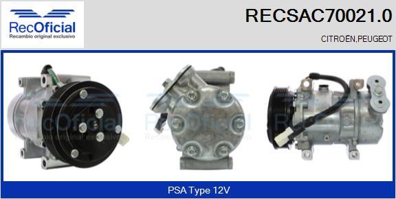 RECOFICIAL RECSAC70021.0 - Compresseur, climatisation cwaw.fr