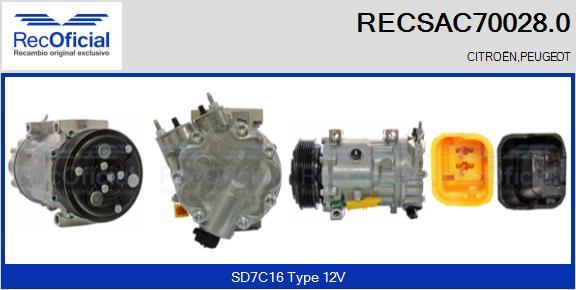 RECOFICIAL RECSAC70028.0 - Compresseur, climatisation cwaw.fr