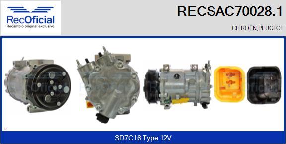 RECOFICIAL RECSAC70028.1 - Compresseur, climatisation cwaw.fr