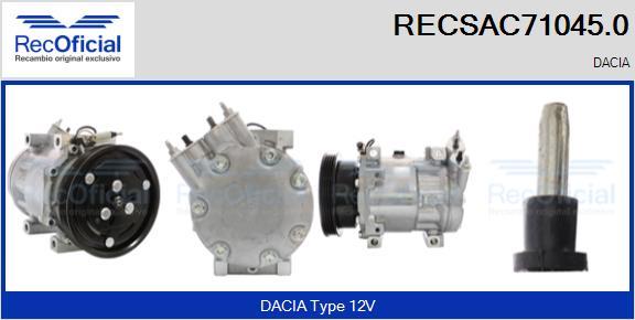 RECOFICIAL RECSAC71045.0 - Compresseur, climatisation cwaw.fr