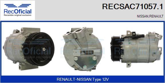 RECOFICIAL RECSAC71057.1 - Compresseur, climatisation cwaw.fr