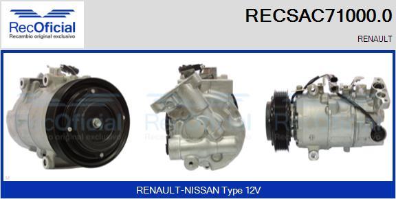 RECOFICIAL RECSAC71000.0 - Compresseur, climatisation cwaw.fr