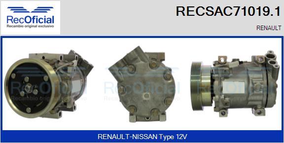 RECOFICIAL RECSAC71019.1 - Compresseur, climatisation cwaw.fr