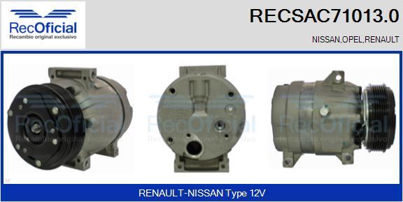 RECOFICIAL RECSAC71013.0 - Compresseur, climatisation cwaw.fr